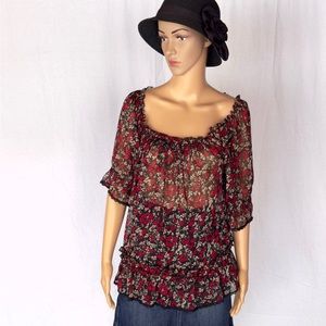 Twentyone Floral Gauze Top